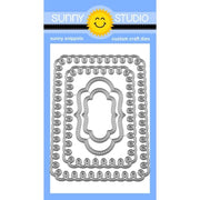 Sunny Studio Stamps Loopy Rectangle Frame Metal Cutting Craft Dies SSDIE-418
