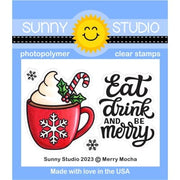 Sunny Studio Merry Mocha Christmas 2x3 Clear Photopolymer Stamps SSCL-380