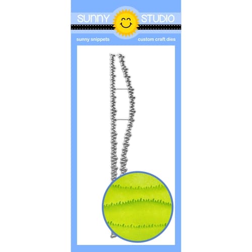 Sunny Studio Stamps 2-piece 5-5/8" Mini Grass Border Hillside Grassy Hill & Flat Metal Cutting Dies SSDIE-367
