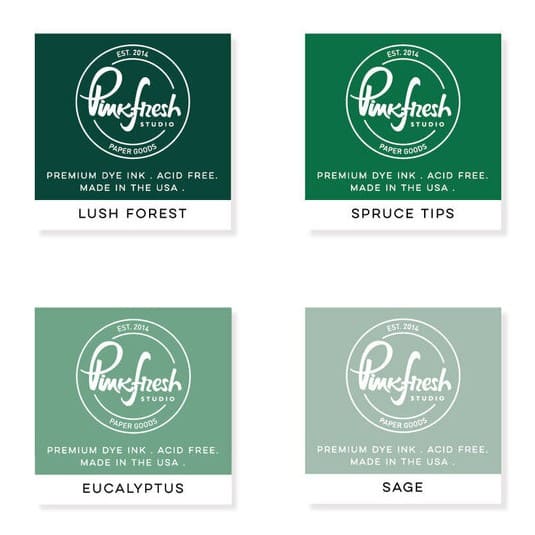 Shop Sunny Studio Stamps: PinkFresh Studio 4-pack Mini Premium Dye Ink Cubes-Green Gables PFDIC016