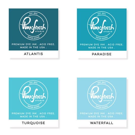 Shop Sunny Studio Stamps: PinkFresh Studio 4-pack Mini Premium Dye Ink Cubes-Amalfi Coast PFDIC017