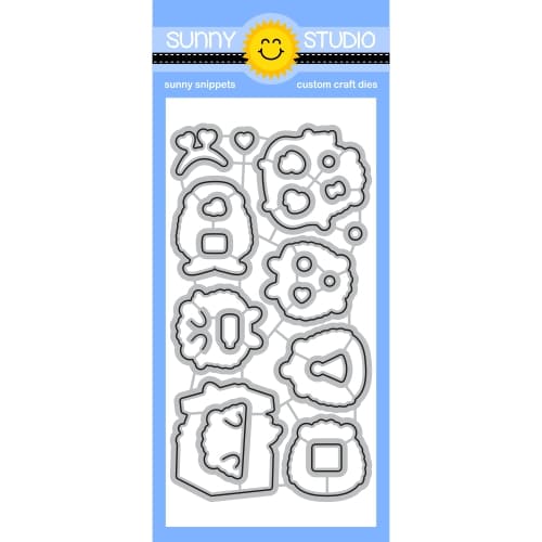 Sunny Studio Stamps Quill Cuties Dies 24-Piece Hedgehogs Valentine's Day Metal Craft Set SSDIE-413