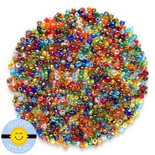 Sunny Studio Stamps 2mm Iridescent Micro Rainbow Seed Beads