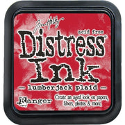 Ranger Tim Holtz Lumberjack Plaid Red Full-Size 2x2 inch Distress Ink Pad