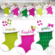 Sunny Studio Stamps Stocking Christmas Banner using Loopy Letters Alphabet Dies