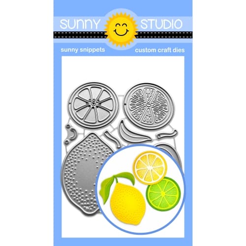 Sunny Studio Stamps Fresh Lemons Metal Cutting Craft Dies to create realistic looking lemons, limes, and cirtrus slices
