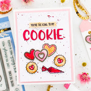 Sunny Studio Stamps Baked With Love You're the Icing To my Cookie Handmade Card using Sydney Alphabet Metal Cutting Craft Die