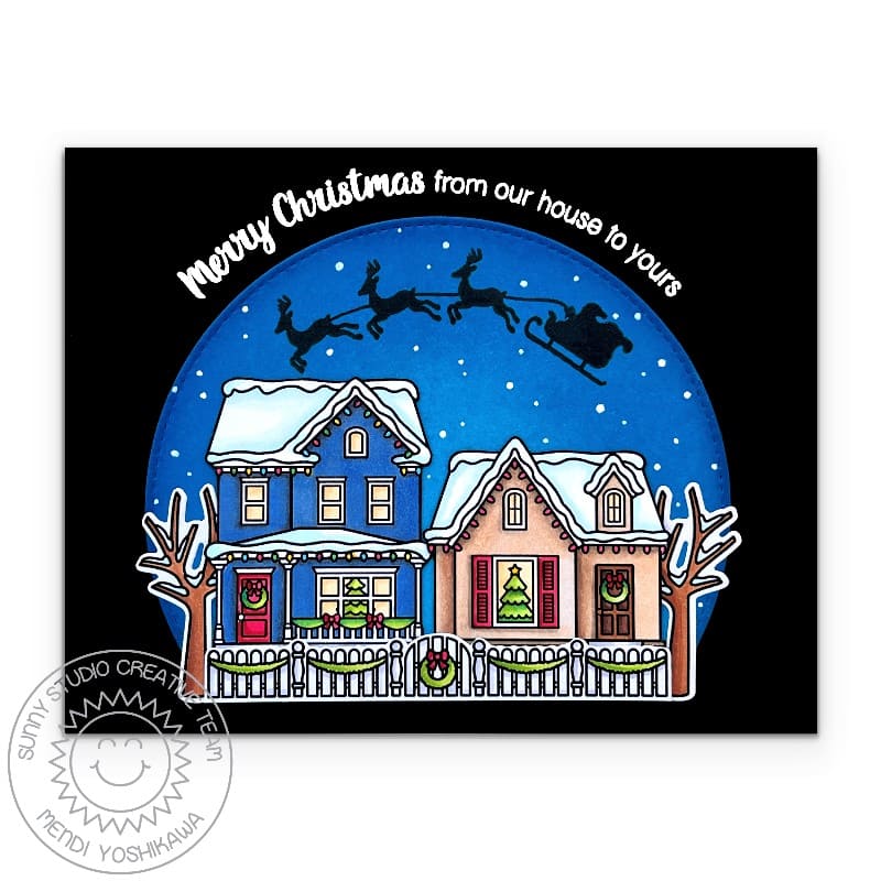 Sunny Studio 2x3 Clear Photopolymer Here Comes Santa Stamps