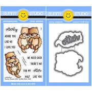 Sunny Studio Stamps My Otter Half Punny 3x4 Clear Photopolymer Stamp Set & Metal Cutting Craft Dies