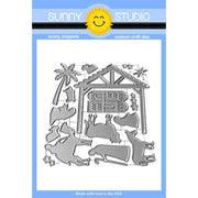 Sunny Studio Nativity Scene Builder Christmas Metal Cutting Craft Dies with Stable, Mary, Joseph, Jesus, Wise Men, & Shepherd