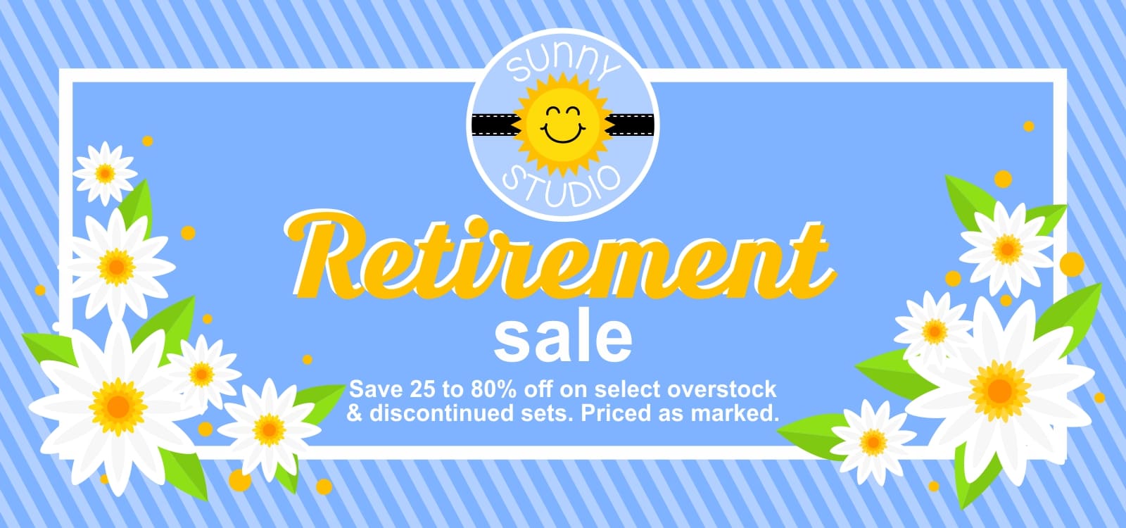 Save 25% off or more on 500+ items at Sunny Studio Stamps Retirement & Overstock Sale