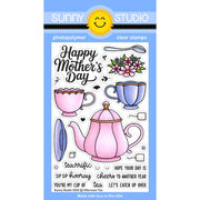 Sunny Studio Stamps Afternoon Tea Teacup & Teapot Clear Photopolymer 4x6 Stamp Set SSCL-403
