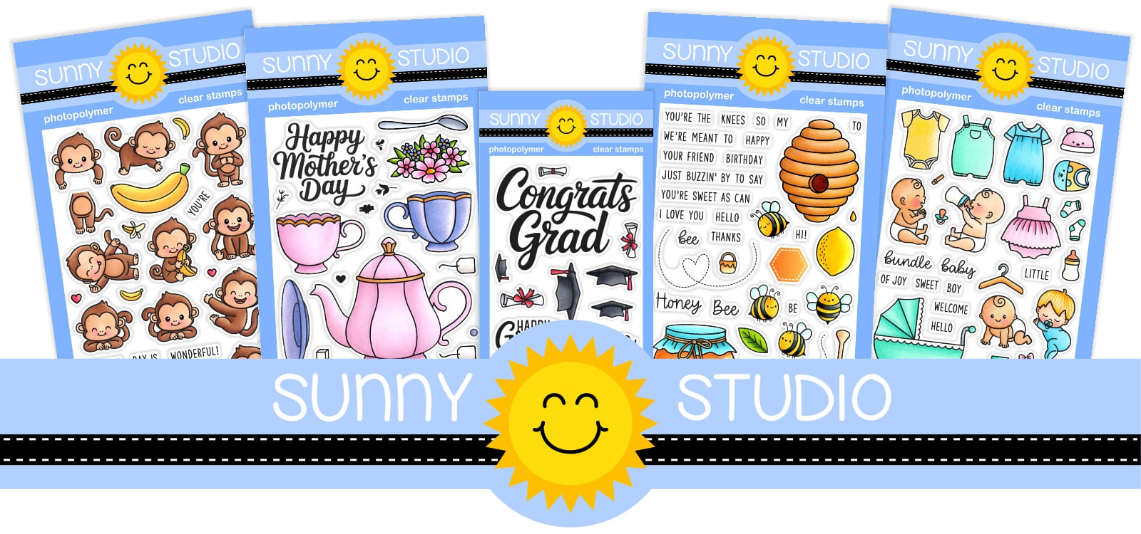 Sunny Studio New Spring 2026 Collection Clear Stamps & Metal Cutting Craft Dies for Cardmaking & Scrapbooking