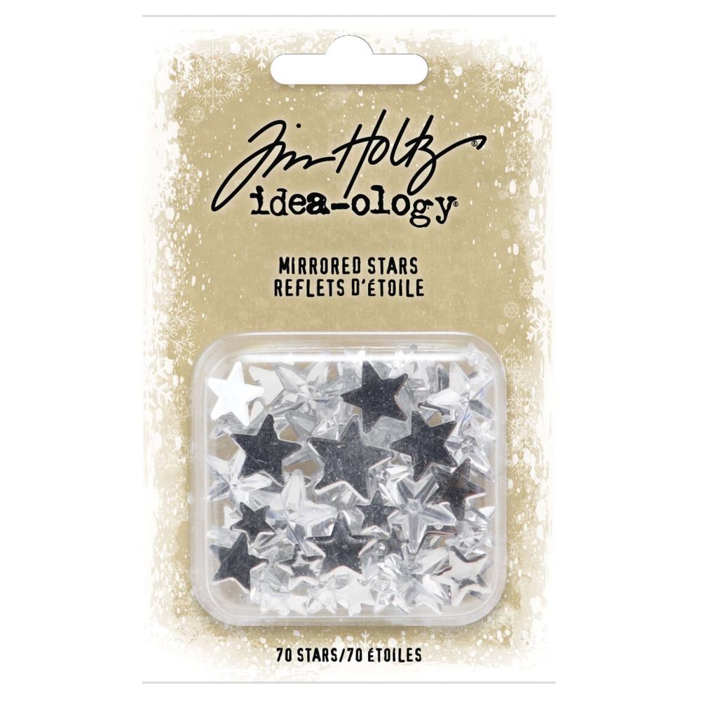 Tim Holtz Idea-ology Mirrored Stars 70-piece Rhinestone Jewel Assortment for Cardmaking, Scrapbooking & Crafts TH94207