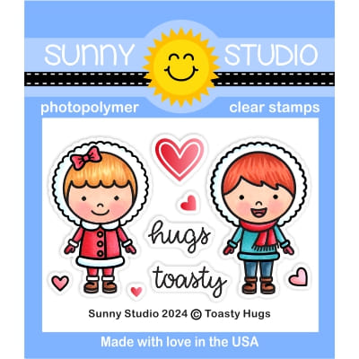 Sunny Studio 2x3 Clear Photopolymer Toasty Hugs Stamps