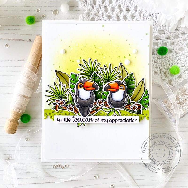 Sunny Studio Tropical Birds Stamps Clear 4x6 Craft Stamp Set - Sunny ...