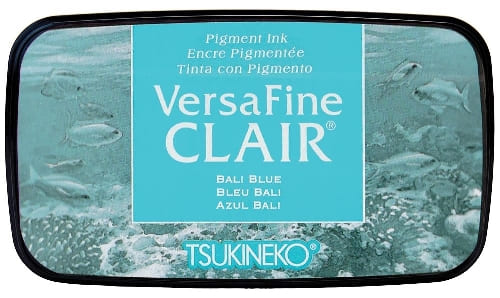 Shop Sunny Studio Stamps: Tsukineko VersaFine Clair Bali Blue Fast-Drying Pigment Ink Full Size Stamp Pad