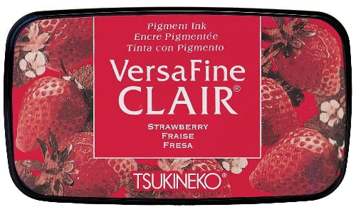 Shop Sunny Studio Stamps: Tsukineko VersaFine Clair Strawberry Fast-Drying Pigment Ink Full Size Stamp Pad