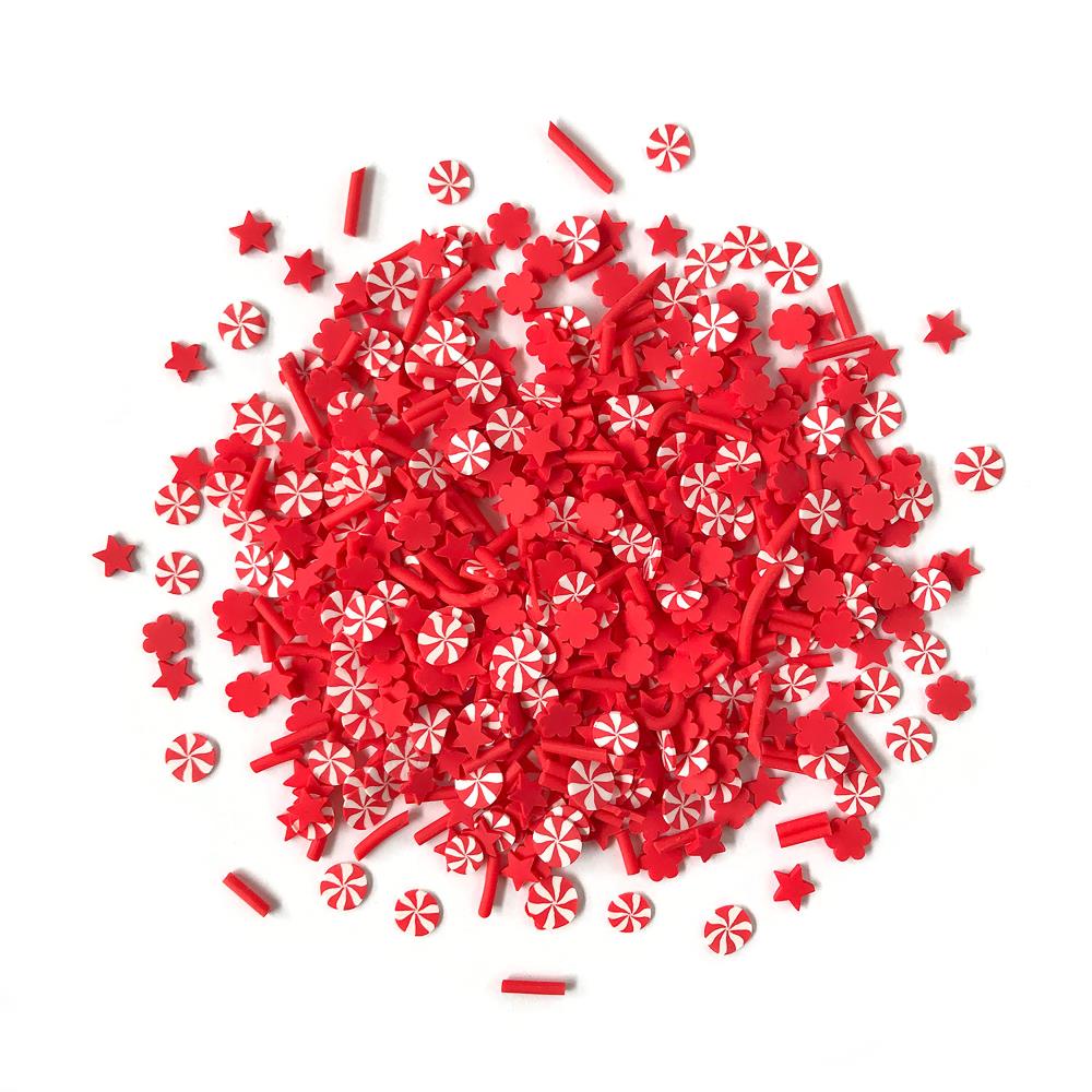 Sunny Studio Stamps: Buttons Galore Very Cherry Red Sprinkletz 5mm Polymer Clay Confetti Embellishments