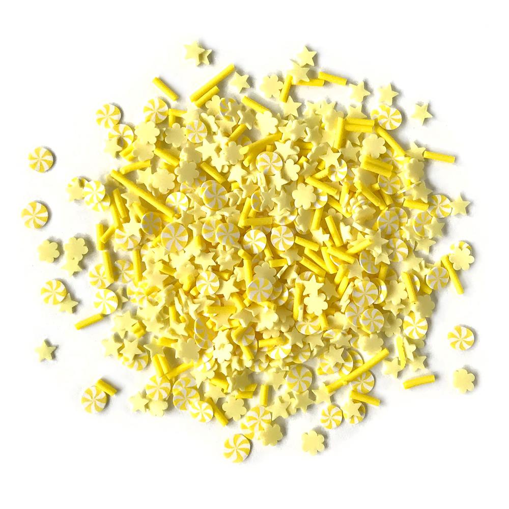 Sunny Studio Stamps: Buttons Galore Canary Yellow Sprinkletz 5mm Polymer Clay Confetti Embellishments
