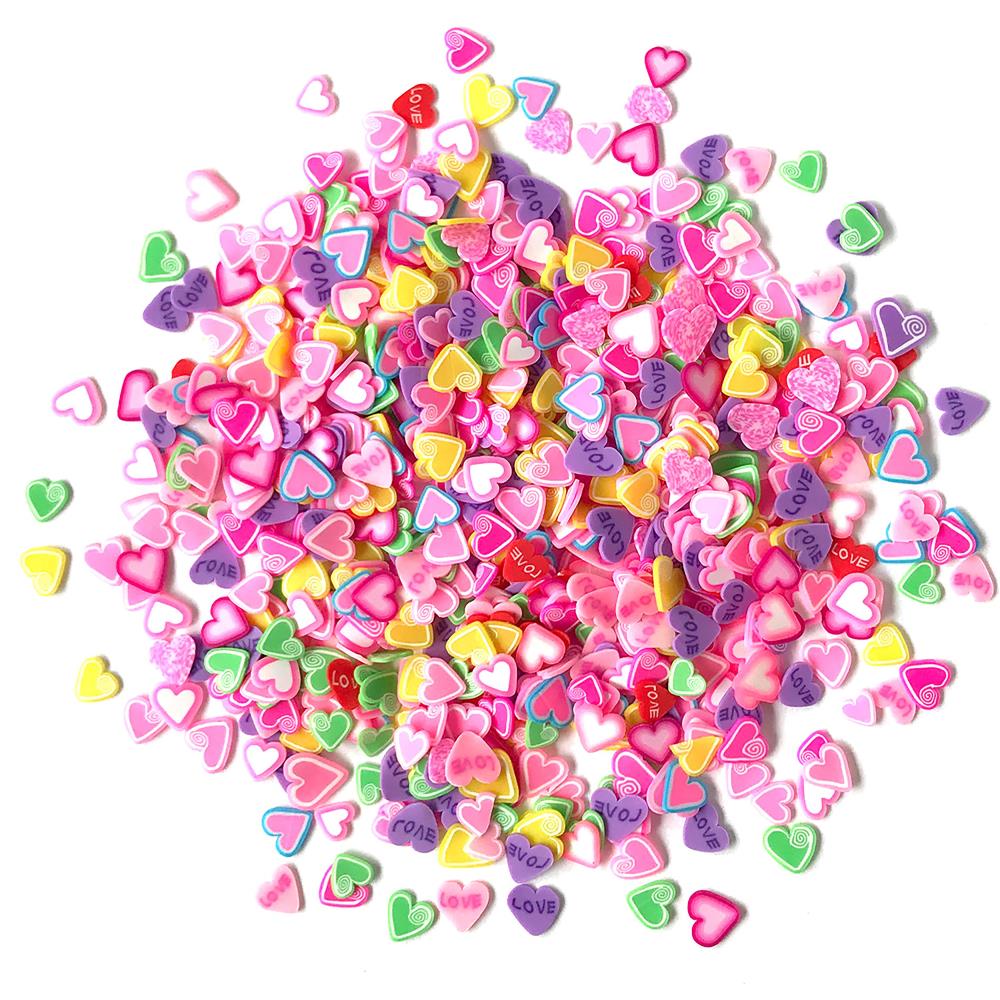 Sunny Studio Stamps: Buttons Galore Candy Hearts Sprinkletz 5mm Polymer Clay Confetti Embellishments