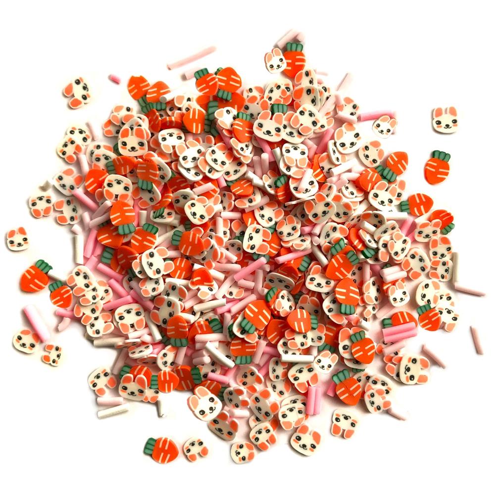 Sunny Studio Stamps: Buttons Galore Bunny Trail Sprinkletz 5mm Rabbit & Carrot Polymer Clay Confetti Embellishments