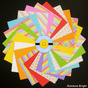 Sunny Studio Stamps Rainbow Bright 6x6 Hearts, Stars, Stripes & Polka-Dot Patterned Paper Pack
