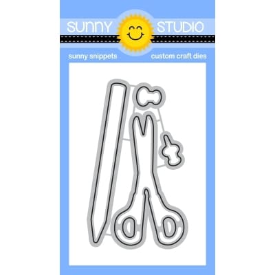 Sunny Studio Stamps A Cut Above Scissors School Themed Metal Cutting Dies SSDIE-335