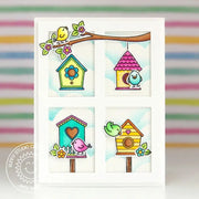 Sunny Studio Stamps A Bird's Life Grid Style Card by Amy Yang