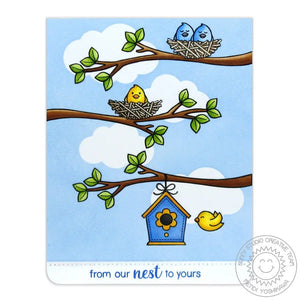 Sunny Studio Stamps A Bird's Life From Our Nest to Yours Birdhouse Card