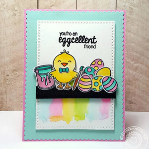 Sunny Studio Stamps A Good Egg Chick Painting Easter Eggs Card
