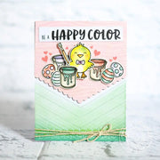 Sunny Studio Stamps A Good Egg Chick Painting Easter Eggs Card by Lexa Levana