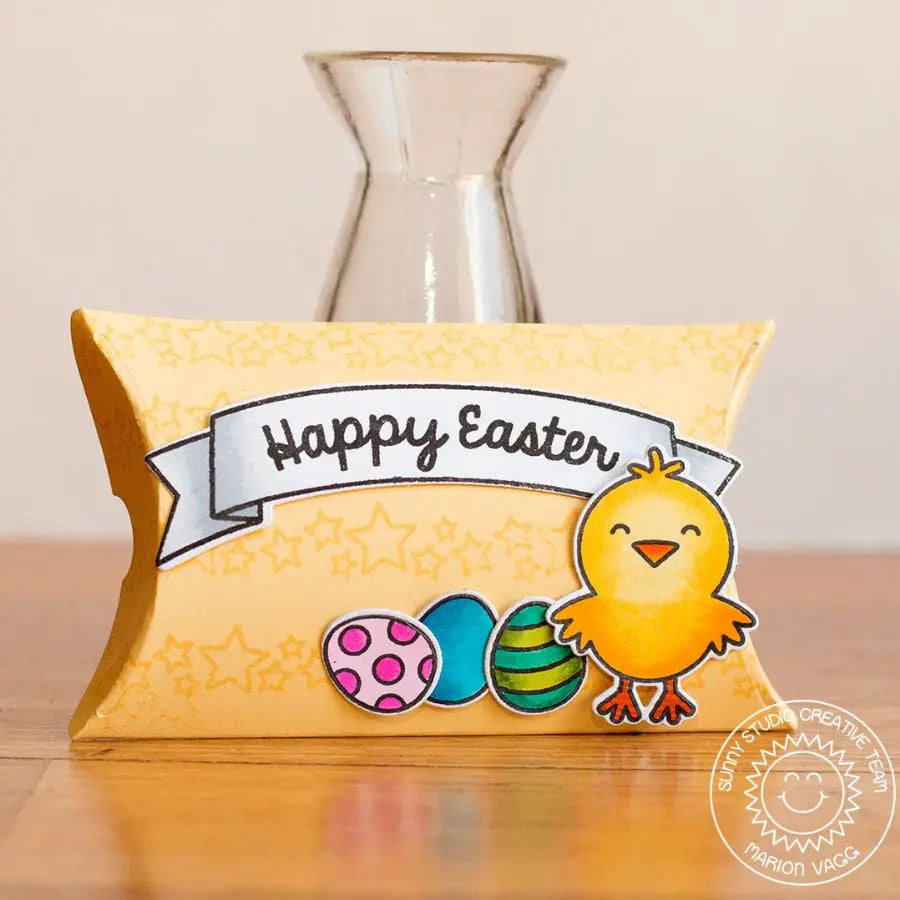 Sunny Studio Stamps A Good Egg Easter Chick Pillow Gift Box