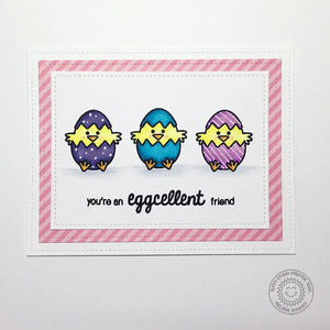 Sunny Studio Stamps A Good Egg 3 Baby Chick Eggcellent Friend Card