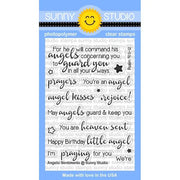 Sunny Studio Stamps Angelic Sentiments 3x4 Photo-Polymer Clear Stamp Set