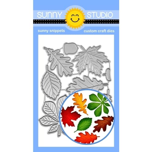 Sunny Studio Stamps Autumn Greenery 8-piece Fall Leaves & Layered Acorn Metal Cutting Dies SSDIE-302