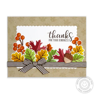 Sunny Studio Stamps Autumn Splendor Fall leaves Thanks For Your Kindness Card