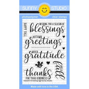 Sunny Studio Stamps Autumn Greetings 3x4 Photopolymer Clear Stamp Set