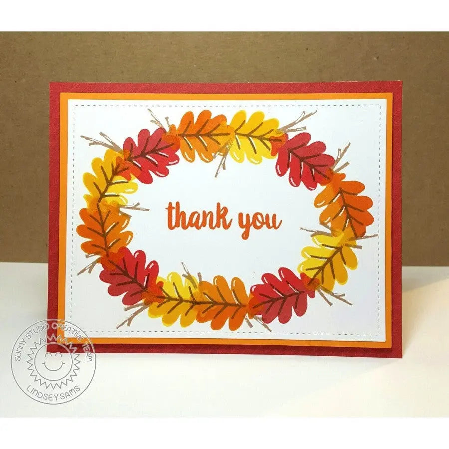 Learn How to Stamp with Leaves to Create a Beautiful Thank You