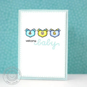 Sunny Studio Stamps Baby Bear Onesie Bodysuit Card