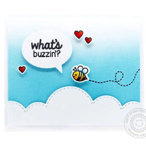 Sunny Studio Stamps Backyard Bugs What's The Buzz? Bumblebee in Clouds Card