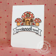 Sunny Studio Stamps Backyard Bugs Home Sweet Home Mushroom House Card