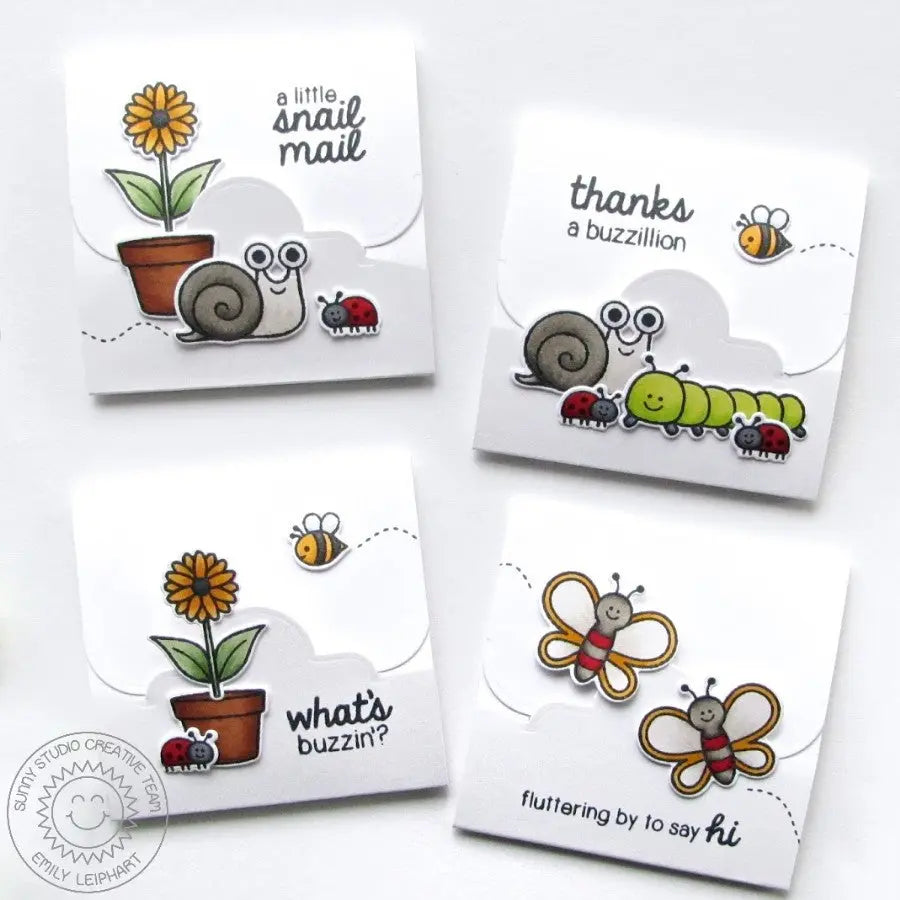 Sunny Studio Stamps Backyard Bugs Lunch Love Notes