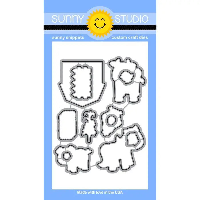 Sunny Studio Stamps Barnyard Buddies Farm Animals Low Profile Metal Cutting Dies