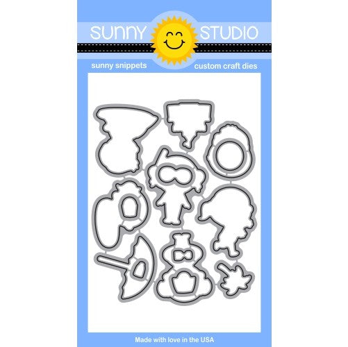 Sunny Studio Stamps Beach Babies Steel Rule Dies