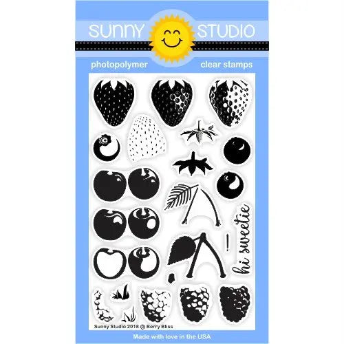 Bracket Frame Personalized Rubber Stamp - Berry Berry Sweet
