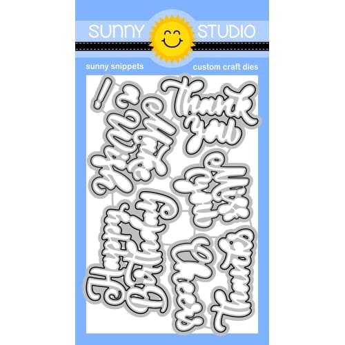 Sunny Studio Stamps Big Bold Greetings Sentiment Metal Cutting Dies SSDIE-324