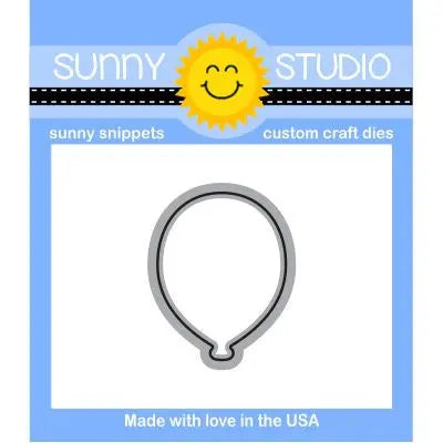 Sunny Studio Stamps Birthday Balloon Low Profile Metal Cutting Die