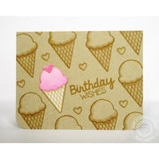 Sunny Studio Stamps Birthday Smiles Kraft Ice Cream Card