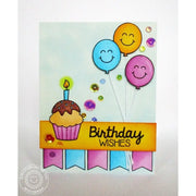 Sunny Studio Stamps Birthday Smiles Cupcake & Balloons Card
